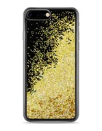 Etui i futerały do telefonów - Babaco Etui na telefon Huawei P20 LITE płynny efekt brokatu, złote - miniaturka - grafika 1