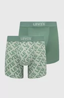 Majtki męskie - Levi's bokserki 2-pack męskie kolor zielony - miniaturka - grafika 1