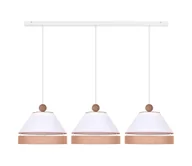 Lampy sufitowe - Duolla - Żyrandol na lince AVIGNON 3xE27/15W/230V biały/brązowy - miniaturka - grafika 1