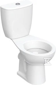 Miska stojąca WC Rekord zestaw ze spłuczką nasadzaną odpływ poziomy - Kompakty WC - miniaturka - grafika 1