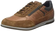 Trampki męskie - Geox Męskie trampki U Renan, Brown Cotto, 40 EU - miniaturka - grafika 1