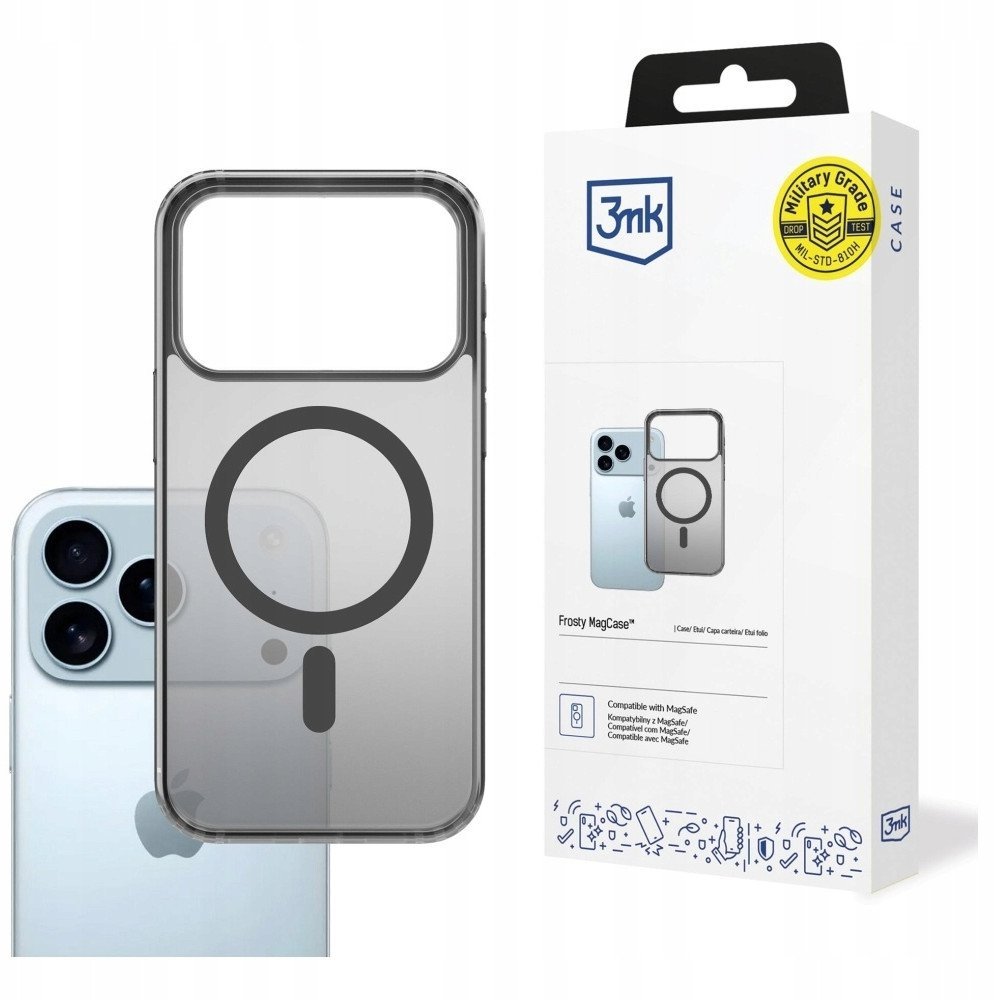 3mk Frosty MagCase Black pro Apple iPhone 17 Pro