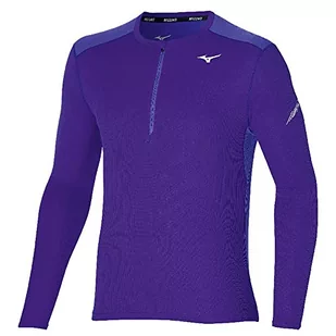 Mizuno Męski t-shirt Dryaeroflow Ls Hz, Vision, fioletowy, XXL - Koszulki męskie - miniaturka - grafika 1