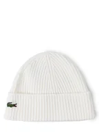 Czapki męskie - Lacoste Czapka męska Mężczyźni Wełna biały jednolity, ONE SIZE - miniaturka - grafika 1