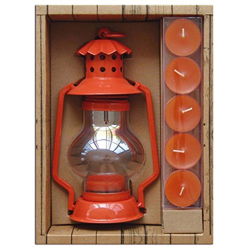 LAROOM 12934 – zestaw prezentowy latarka porta-velas Outdoor, czerwona