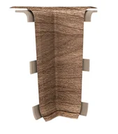 Listwy przypodłogowe - Narożnik wewnętrzny do listew przypodłogowych Esquero Duo 661 115x55x21mm Palisander Brazylijski - miniaturka - grafika 1