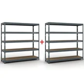 Szafy i regały magazynowe - Regał półkowy 2000 x 2000 x 600 mm, nośność 500 kg, 1+1 GRATIS - miniaturka - grafika 1