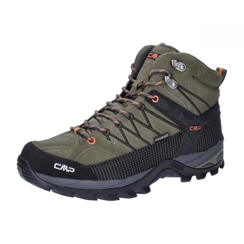 CMP Rigel Mid Trekking Shoes WP, Walking Shoe Mężczyźni, Olive-Flame, 40 EU, Płomień oliwkowy, 40 EU