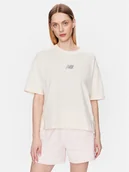 Koszulki i topy damskie - New Balance T-Shirt WT31511 Beżowy Oversize - miniaturka - grafika 1