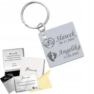 Breloki - Brelok do Kluczy Data Ślubu Narodziny Dziecka Imię Prezent Dzień Mamy - miniaturka - grafika 1