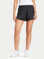 Spodenki damskie - adidas Szorty sportowe Pacer Essentials IQ2576 Czarny Loose Fit - miniaturka - grafika 1