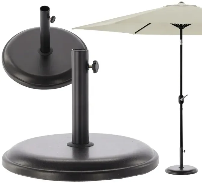 Podstawa Pod Parasol Ogrodowy Baza Stojak 16kg Betonowa Czarna Mocna