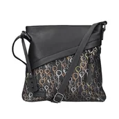 Torebki damskie - Rieker Damska torba na ramię H1040, czarna, czarny - miniaturka - grafika 1