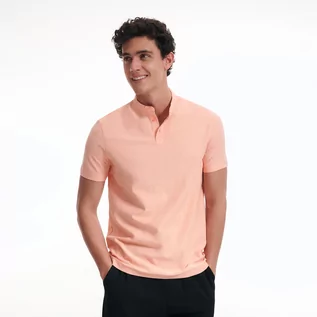 Koszulki męskie - Reserved Koszulka polo regular - Pomarańczowy - grafika 1