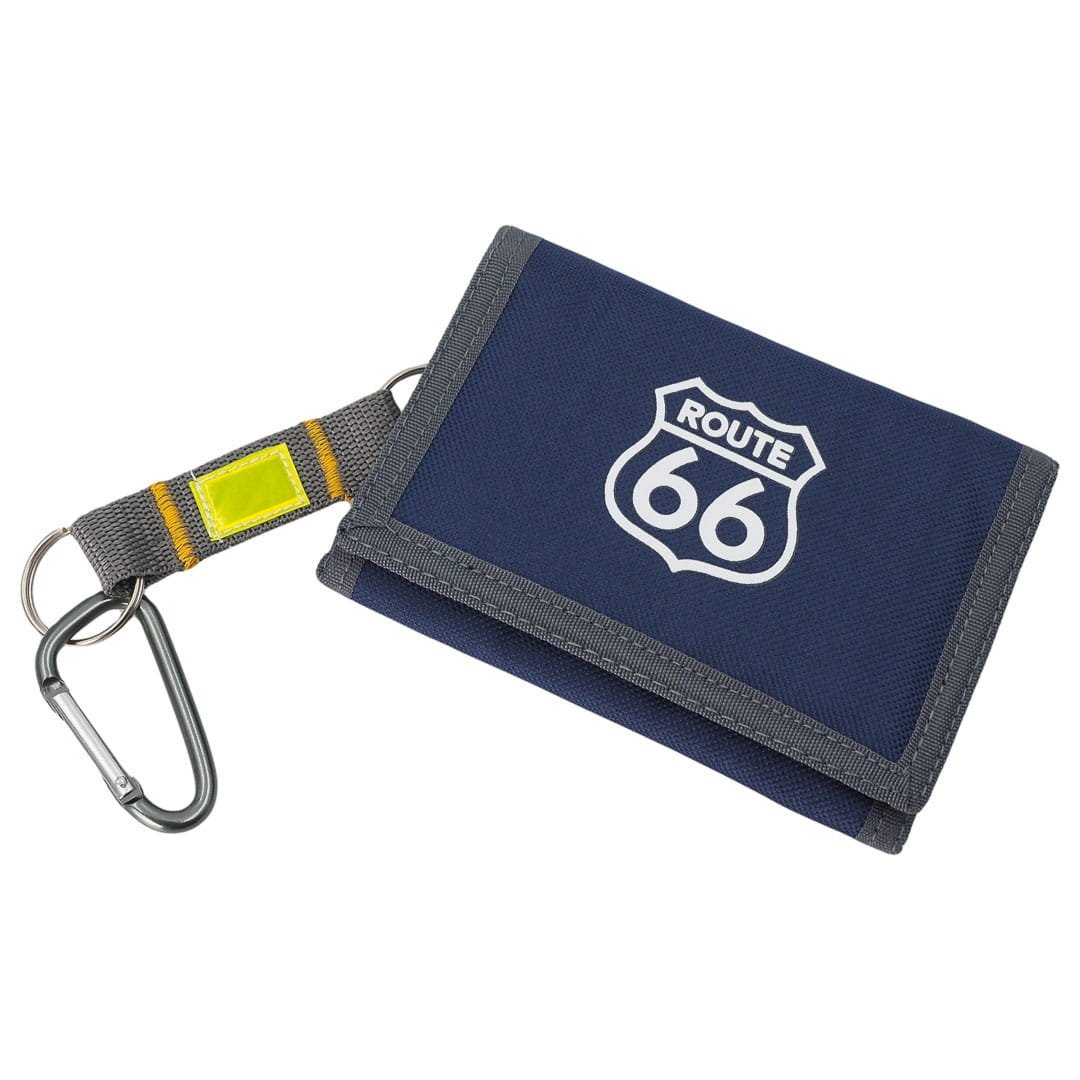 Portfel Młodzieżowy Na Rzep Route 66 Granatowy Ze Smyczą