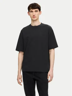 Selected Homme T-Shirt 16094143 Czarny Loose Fit - Koszulki męskie - miniaturka - grafika 1