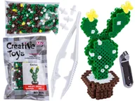 Prace ręczne dla dzieci - Zestaw Dla Dzieci Koraliki Do Prasowania Kwiatek Kaktus - miniaturka - grafika 1