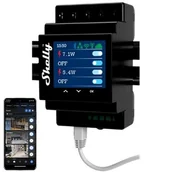 Systemy inteligentnych domów - Shelly Shelly Pro 4PM - 4-kanałowy sterownik WiFi 230V z wyświetlaczem - aplikacja Android / iOS ALT-20239 - miniaturka - grafika 1