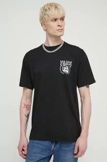 Koszulki męskie - Vans t-shirt bawełniany męski kolor czarny z nadrukiem - grafika 1