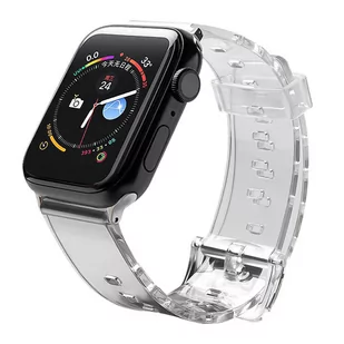 Strap Light silikonowa opaska pasek bransoleta bransoletka do zegarka Watch 6 / 5 / 4 / 3 / 2 (44mm / 42mm) czarny - Etui i futerały do telefonów - miniaturka - grafika 1