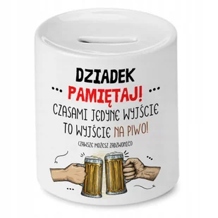 Skarbonka na Urodziny 50 50te 50-te na Prezent z Nadrukiem ze Zdjęciem + Opakowanie na prezent (wzór 01) - Skarbonki - miniaturka - grafika 1