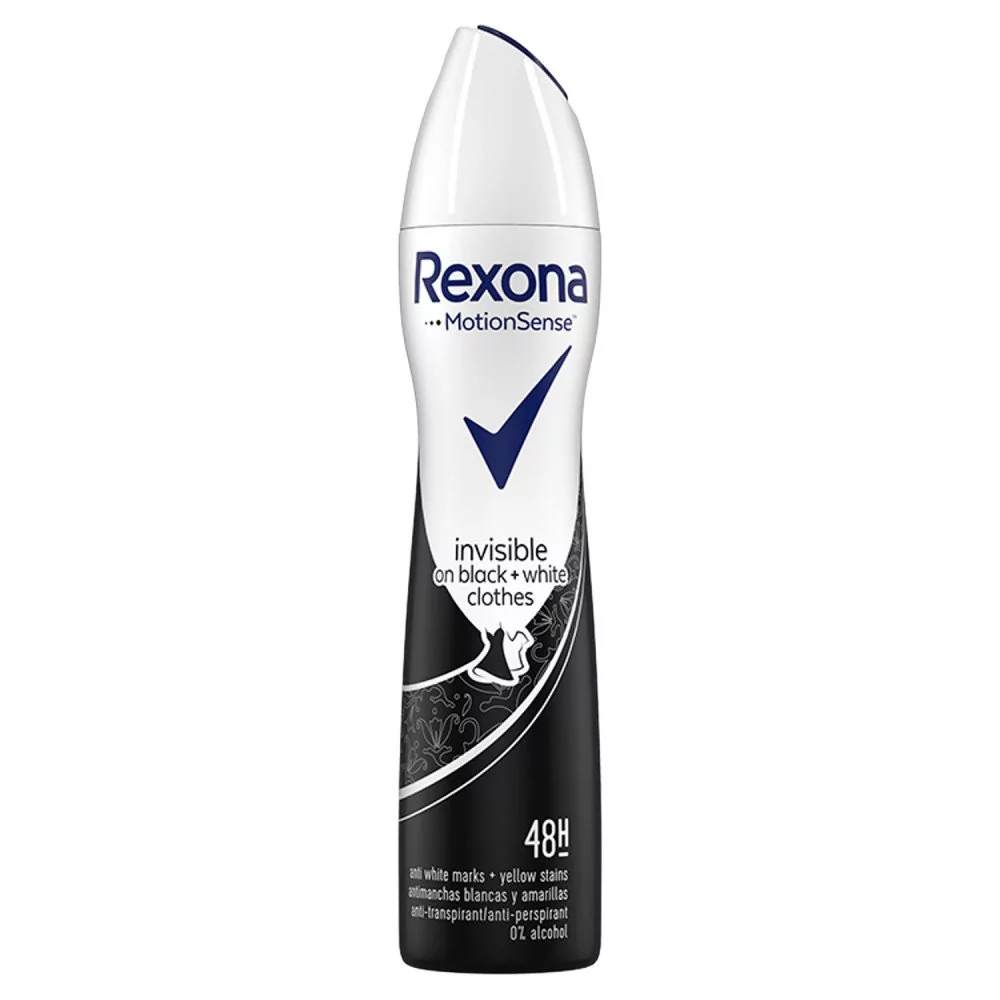 Rexona Invisible Black and White antyperspirant w sprayu 48h 150 ml
