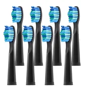 Końcówki do szczoteczek elektrycznych - Zestaw 8 Końcówek do szczoteczek Seago : SG-575, 551, 507, 2303, 949, 958 czarne - miniaturka - grafika 1