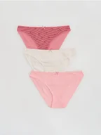 Majtki damskie - Reserved - Bawełniane majtki typu figi 3 pack - wielobarwny - miniaturka - grafika 1