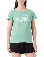 Spodenki damskie - Love Moschino Damskie szorty Sleeves Boxy Fit Incotton Jersey T-Shirt, ZIELONY BIA?Y, 46 PL - miniaturka - grafika 1