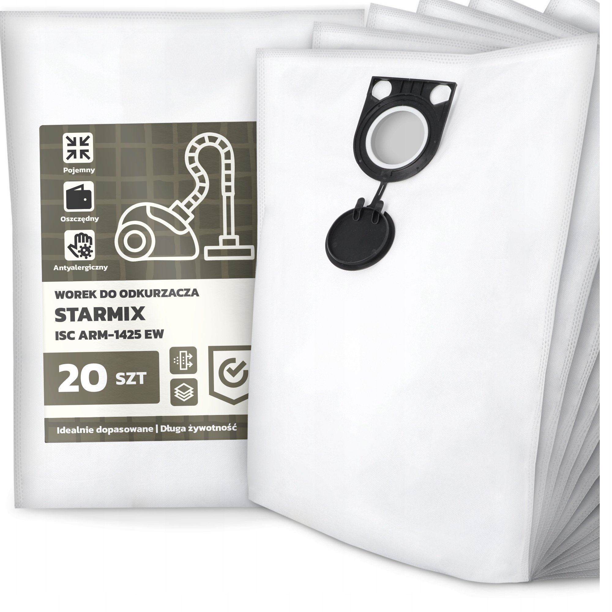 20x Worek do Odkurzacza Starmix Isc ARM-1425 Ew Syntetyczny Pojemny G9