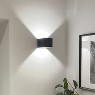 Lampy ogrodowe - Brilliant Akumulatorowy kinkiet zewnętrzny LED Iseo, czarny, szerokość 10 cm, czujnik - miniaturka - grafika 1