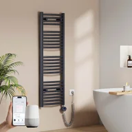 Ogrzewanie przenośne - EMKE Grzejnik elektryczny łazienkowy Wygięta 120x40cm - Inteligentne Sterowanie z Programatorem Tygodniowym w Aplikacji - 500W - Matowy Antracyt - miniaturka - grafika 1