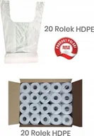 Folia, papier śniadaniowy, serwetki - PLAST Reklamówki Jednorazowe W Rolce 20 X 100 Szt. - miniaturka - grafika 1