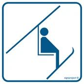 Systemy ekspozycyjne i znaki informacyjne - RC014 WYCIĄG NARCIARSKI, FN - FOLIA SAMOPRZYLEPNA; (150X150MM) - miniaturka - grafika 1