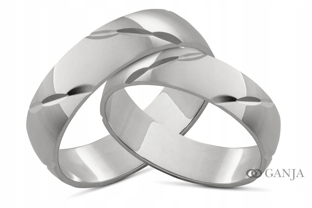 Obrączki srebrne 925+GRAWER 4OB47 bezszwowe ŚLUB