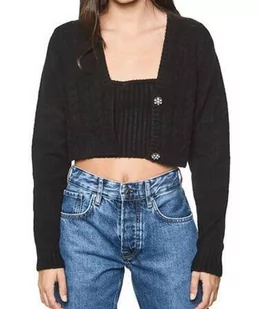 Sweter Pepe Jeans x Dua Lipa Dorothea Cardi krótki-L - Swetry damskie - miniaturka - grafika 1