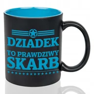 Kubki - Kubek Czarny Wnętrze Niebieski DZIADEK TO PRAWDZIWY SKARB Grawer Mix Wzorów - miniaturka - grafika 1