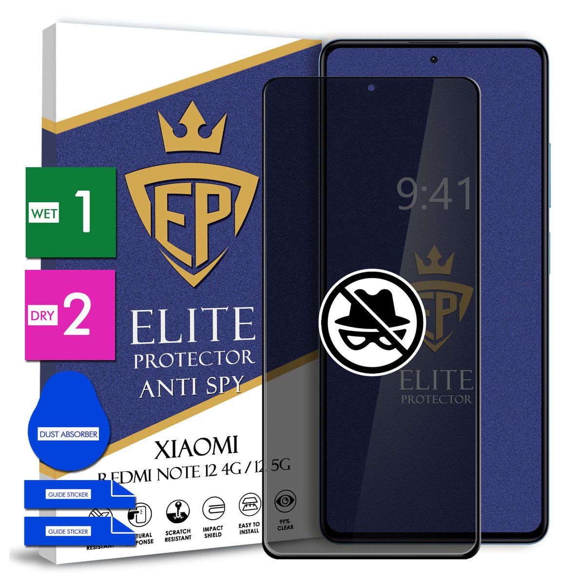 Szkło Prywatyzujące Na Telefon Xiaomi Redmi Note 12 4G 5G Hartowane 9H 5D