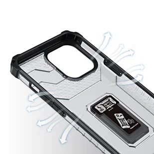 Crystal Ring Case pancerne hybrydowe etui pokrowiec + magnetyczny uchwyt iPhone 12 Pro czerwony - Etui i futerały do telefonów - miniaturka - grafika 6