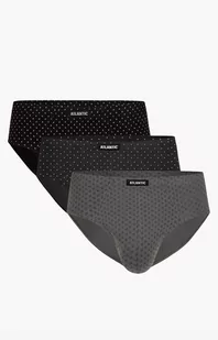 Bawełniane slipy męskie 3-pack 3MP-101/03, Kolor grafitowy, Rozmiar 2XL, ATLANTIC - Intymna - Majtki męskie - miniaturka - grafika 1