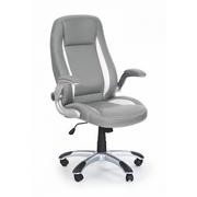 Fotele i krzesła biurowe - Fotel Biurowy Ekoskóra Popielaty Saturn Halmar - miniaturka - grafika 1