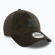Czapki damskie - Czapka z daszkiem New Era Cord 9FORTY Oakland Athletics dark green WYSYŁKA W 24H 30 DNI NA ZWROT - miniaturka - grafika 1