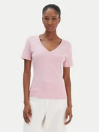 Koszulki i topy damskie - Tommy Hilfiger T-Shirt New Cody WW0WW40584 Różowy Slim Fit - miniaturka - grafika 1