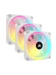 Corsair iCUE LINK QX120 RGB Starter Kit - White - Wentylator obudowy - 120 mm - Biały z oświetleniem RGB - 37 dBA - Wentylatory komputerowe - miniaturka - grafika 1