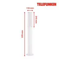 Lampy ogrodowe - Telefunken Bristol słupek LED, 57 cm, biały - miniaturka - grafika 1