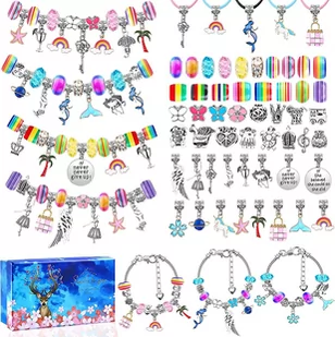 Zestaw do Robienia Biżuterii Bransoletek DIY 112 elementów U982 - Półfabrykaty do biżuterii - miniaturka - grafika 1