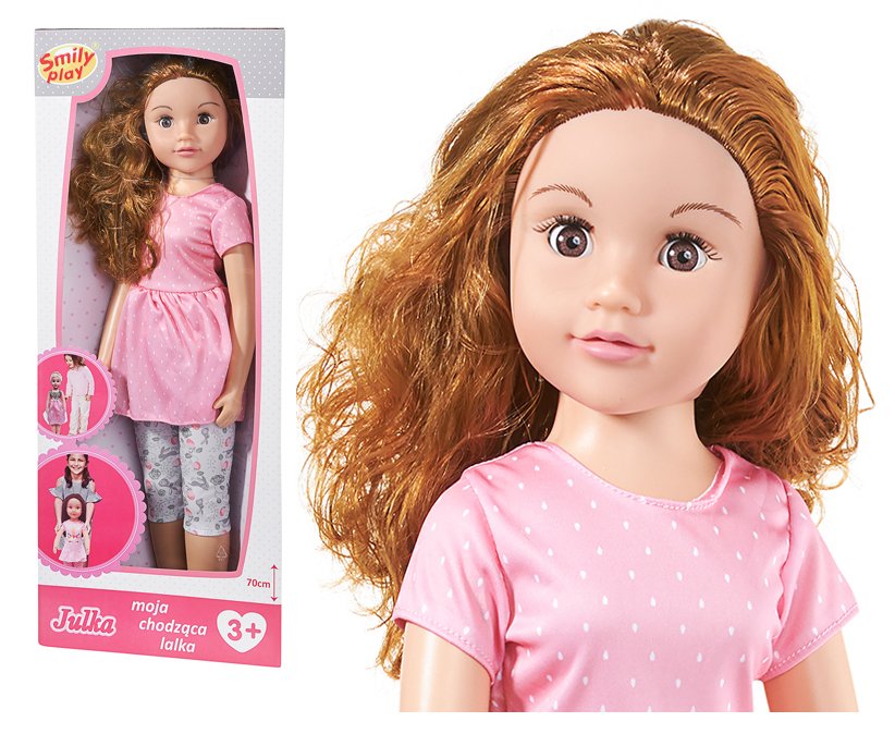 SMILY PLAY Duża lalka chodząca 70 cm księżniczka długie włosy