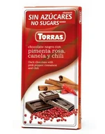 Zdrowa żywność - Torras Czekolada gorzka z pieprzem, cynamonem i chilli bez cukru 75g - miniaturka - grafika 1