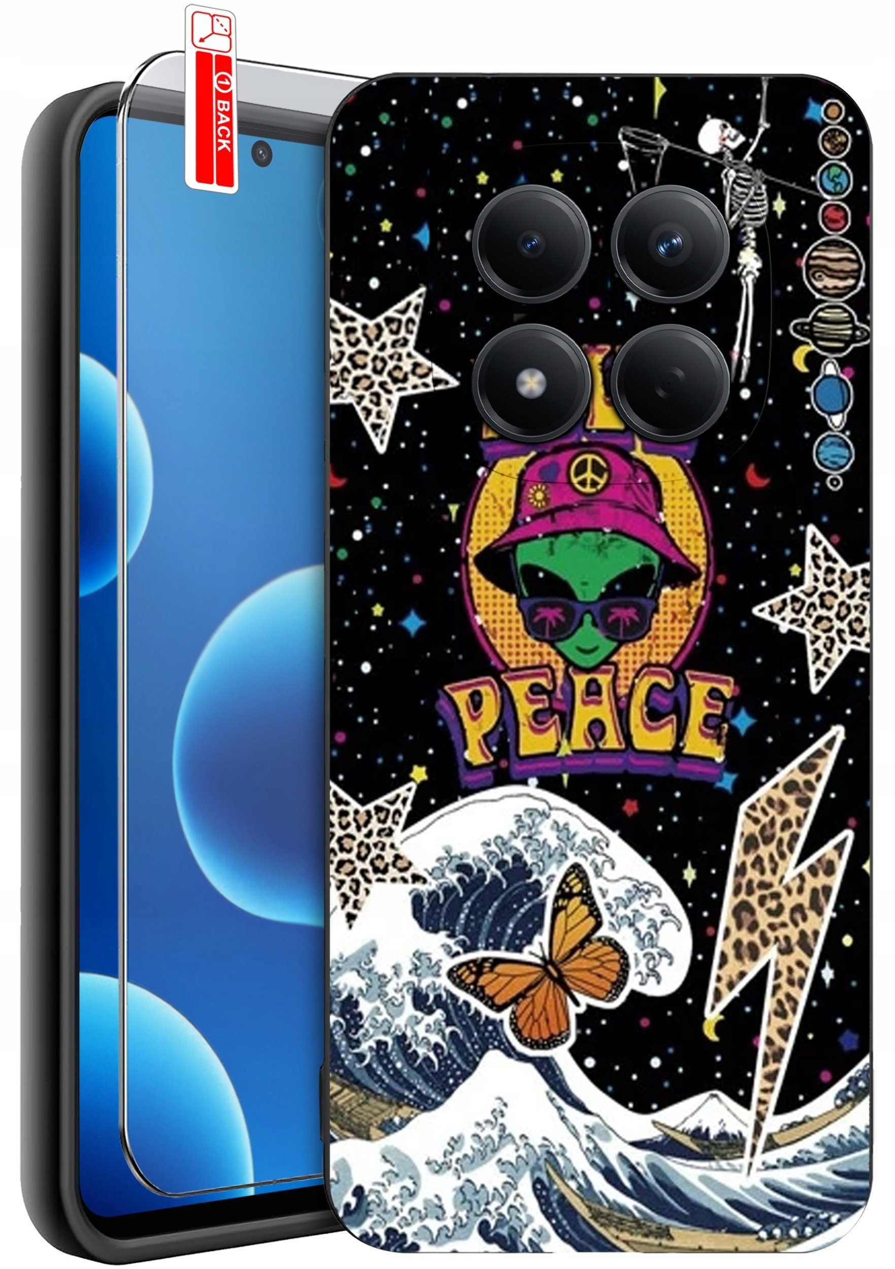 krainaGSM Etui Do Xiaomi Redmi Note 15 Pro 5G Wzory Silikonowe Matt Case + Szkło