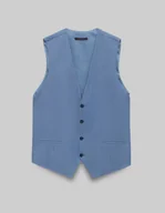 Kamizelki męskie - kamizelka do zestawu lido niebieski slim fit - miniaturka - grafika 1